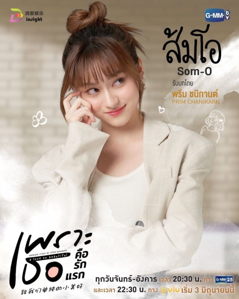 Prim Chanikarn Tangkabodee as Som O at A Love So Beautiful Prim Chanikarn Tangkabodee as Som O at A Love So Beautiful