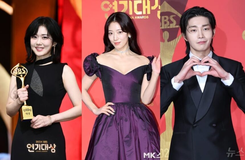 SBS Drama Awards 2024 Jang Nara Takes Daesang Best Couple Award Goes to Park Shin Hye and Kim Jae