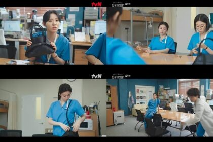 Resident Playbook Go Yoon jung Hilariously Caught Trying On Shin Shi as Luxury Handbag