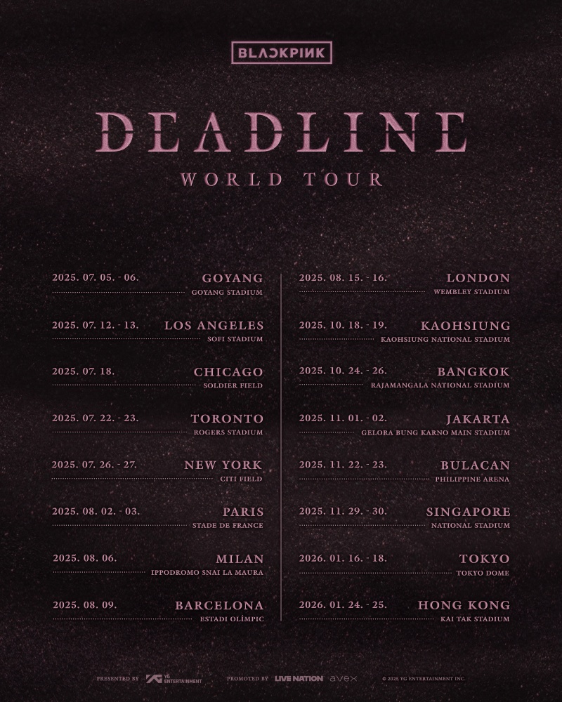 blackpink deadline world tour