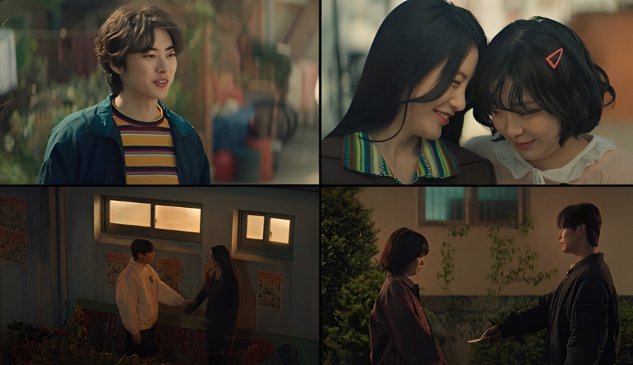 A Hundred Memories Episode 4 — Kim Da mi Shin Ye eun and Heo Nam jun in JTBC K Drama Love Triangle Cast of JTBC drama “A Hundred Memories” — Ko Young-rye (Kim Da-mi), Seo Jong-hui (Shin Ye-eun), and Han Jae-pil (Heo Nam-jun) shown in tense love triangle scene.