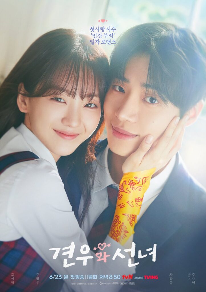 Poster of K-drama Head over Heels streaming on Amazon Prime Video, a fantasy romance with Korean shamanism influence. The series ranked second worldwide and topped charts in eight+ countries including Thailand, Indonesia, and Egypt.