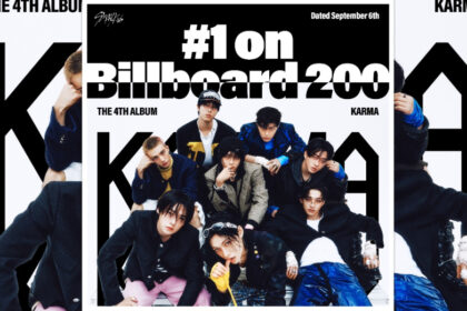 Stray Kids celebrate Billboard 200 success with their album "KARMA," the group’s record-breaking seventh straight No. 1 debut.