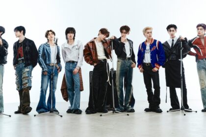 Members of K-pop group ZEROBASEONE stand together promoting their first full-length album NEVER SAY NEVER, released on September 1, 2025.